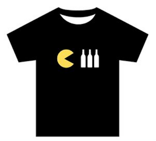 Camiseta varietal - Wine Pac-man